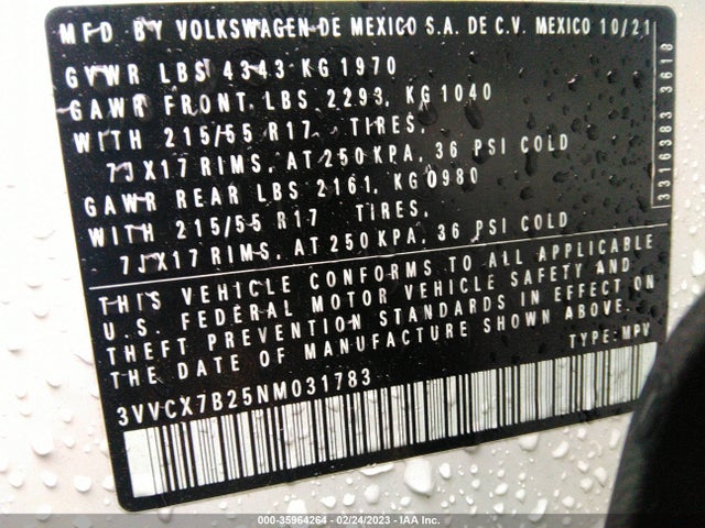 Volkswagen TAOS S 2022 3VVCX7B25NM031783 Image 9