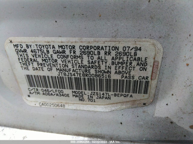 JT8JS47E8R0086516 Lexus GS 300