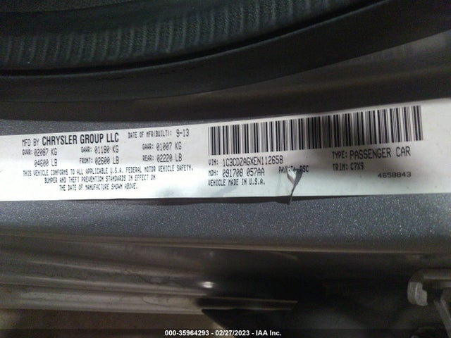 Dodge AVENGER SE 2014 1C3CDZAGXEN112658 Image 9