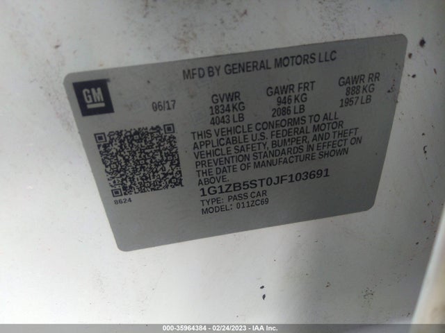 Chevrolet MALIBU LS 2018 1G1ZB5ST0JF103691 Image 9
