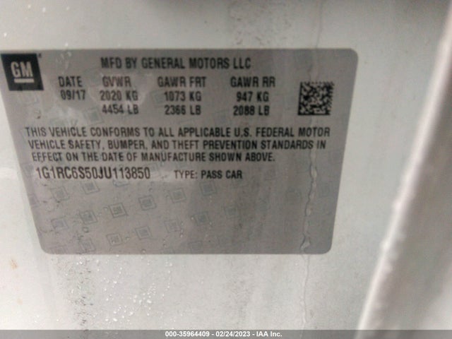 Chevrolet VOLT LT 2018 1G1RC6S50JU113850 Image 10