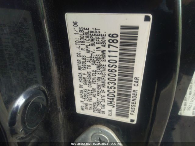 JH4DC53006S011786 Acura Rsx Type-s Leather