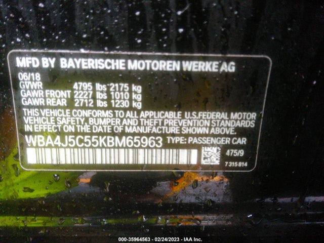 BMW 4 Series 440i 2019 WBA4J5C55KBM65963 Image 10