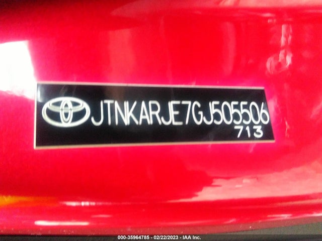 2016 Scion IM, VIN: JTNKARJE7GJ505506