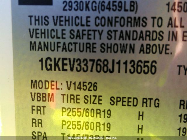 1GKEV33768J113656 GMC Acadia Slt2
