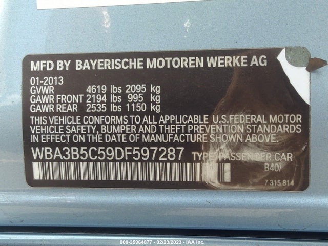 BMW 3 Series 328i Xdrive 2013 WBA3B5C59DF597287 Image 10