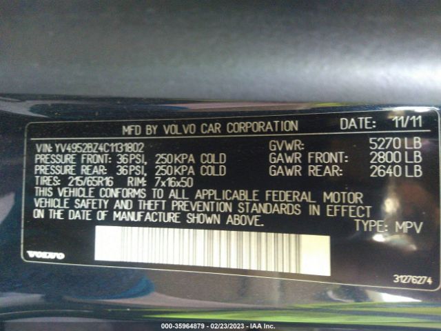 YV4952BZ4C1131802 Volvo Xc70 3.2l