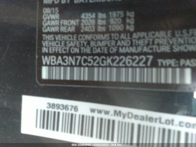 WBA3N7C52GK226227 BMW 4 Series 428i