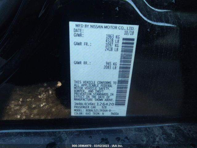 1N4BL4CV6KC126420 Nissan Altima 2.5 Sr
