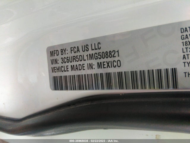 2021 Ram 2500, VIN: 3C6UR5DL1MG508821