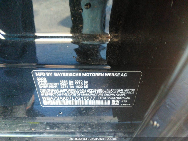 2020 BMW 2 Series, VIN: WBA73AK07L7G10577
