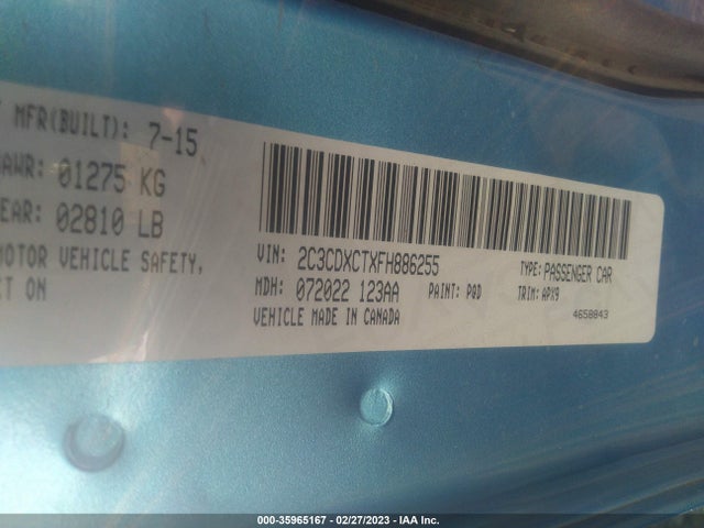 Dodge Charger Rt 2015 2C3CDXCTXFH886255 Image 9