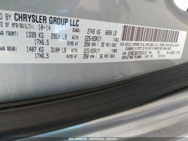 2C4RC1BG7FR563107 Chrysler Town & Country Touring
