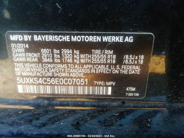 5UXKS4C56E0C07051 BMW X5 Xdrive35d