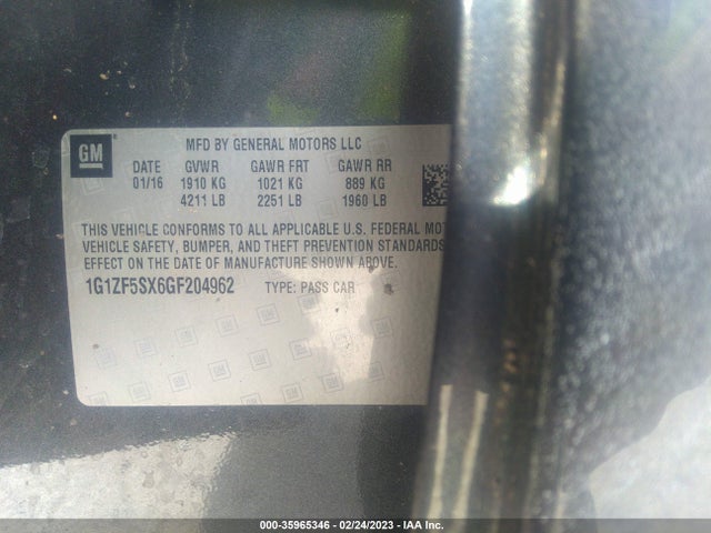 Chevrolet MALIBU LT 2016 1G1ZF5SX6GF204962 Image 9