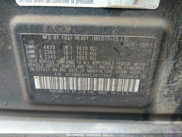 4S3BMBA68C3011360 Subaru Legacy 2.5i