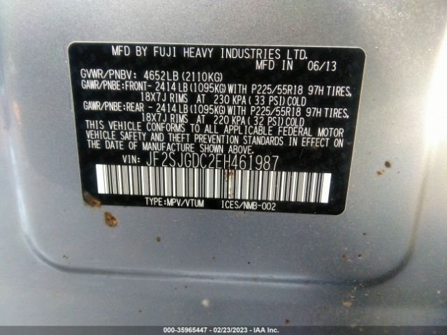 JF2SJGDC2EH461987 Subaru Forester 2.0xt Premium