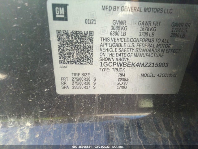 Chevrolet Silverado 1500 Custom 2021 1GCPWBEK4MZ215983 Image 10