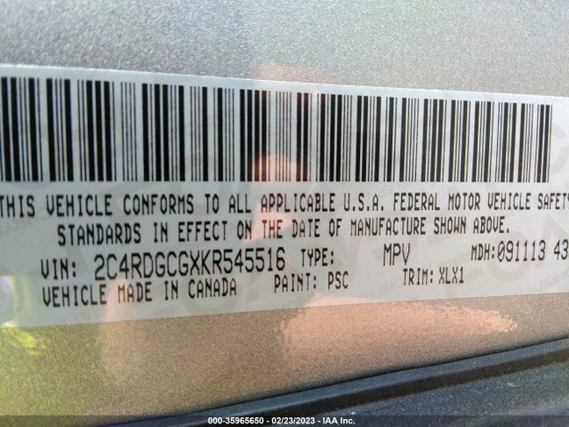 Dodge Grand Caravan Sxt 2019 2C4RDGCGXKR545516 Image 9