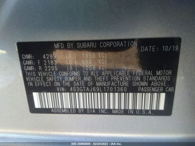 4S3GTAJ69L1701360 Subaru Impreza Sport