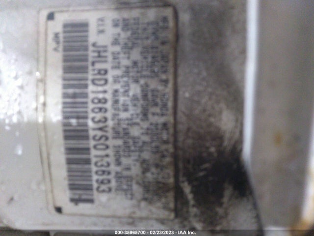 Honda CR-V EX 2000 JHLRD1863YS013693 Image 9