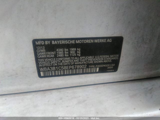 WBA3B1C58EP678902 BMW 3 Series 320i