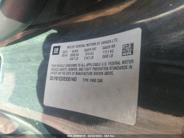 Chevrolet CAMARO LT 2014 2G1FB1E3XE9301443 Image 9