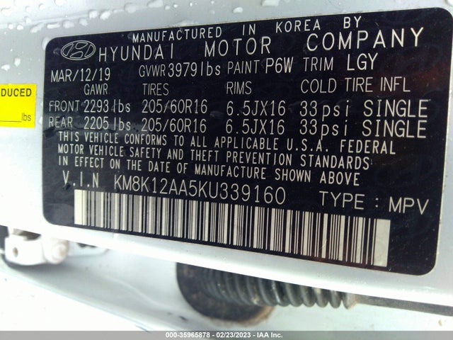 Hyundai Kona Se 2019 KM8K12AA5KU339160 Image 9
