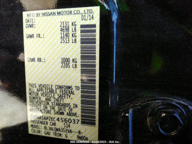 1N4AA5AP2EC456037 Nissan MAXIMA 3.5