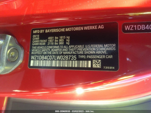 Toyota Gr Supra 3.0 2020 WZ1DB4C07LW028735 Image 11