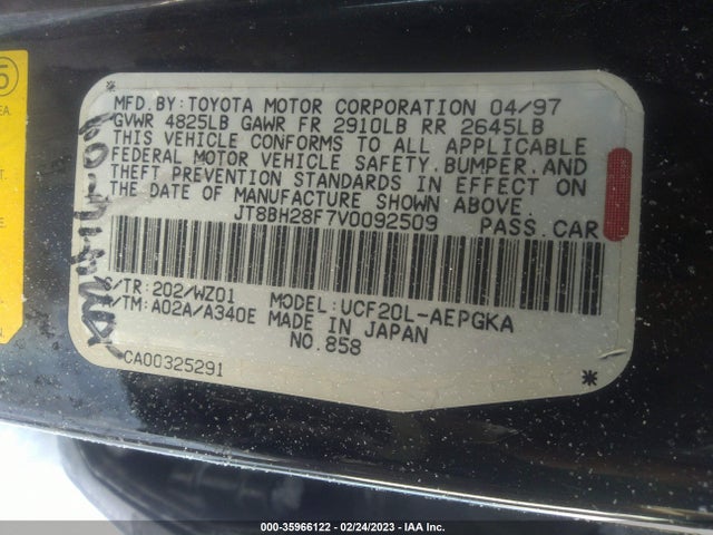 JT8BH28F7V0092509 Lexus LS 400 LUXURY SDN