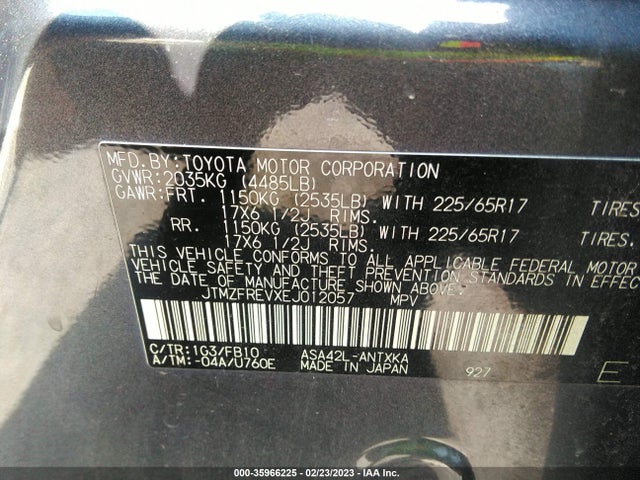 Toyota RAV4 LE 2014 JTMZFREVXEJ012057 Image 9