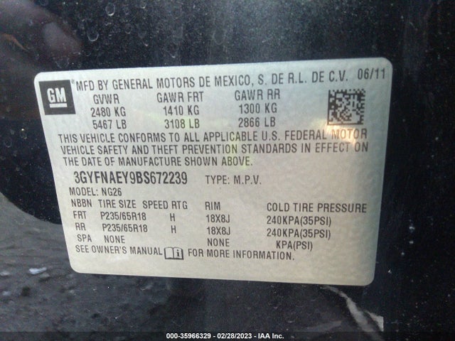Cadillac Srx Luxury Collection 2011 3GYFNAEY9BS672239 Image 11