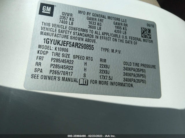 Cadillac Escalade Esv Premium 2010 1GYUKJEF5AR290855 Image 9