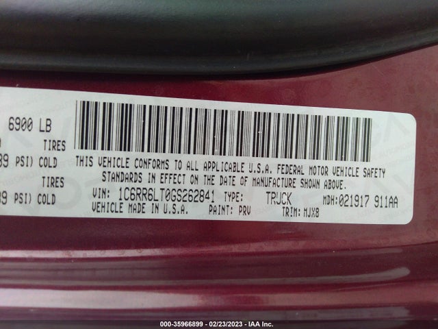 RAM 1500 Lone Star 2016 1C6RR6LT0GS262841 Image 9