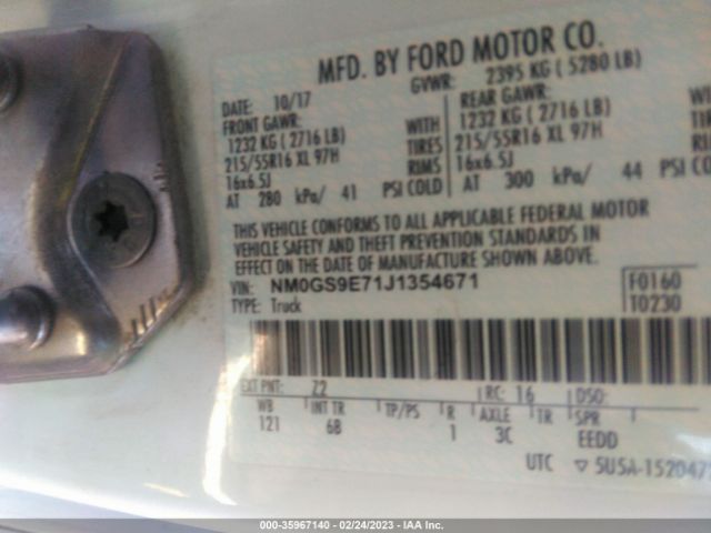 NM0GS9E71J1354671 Ford Transit Connect Wagon Xl