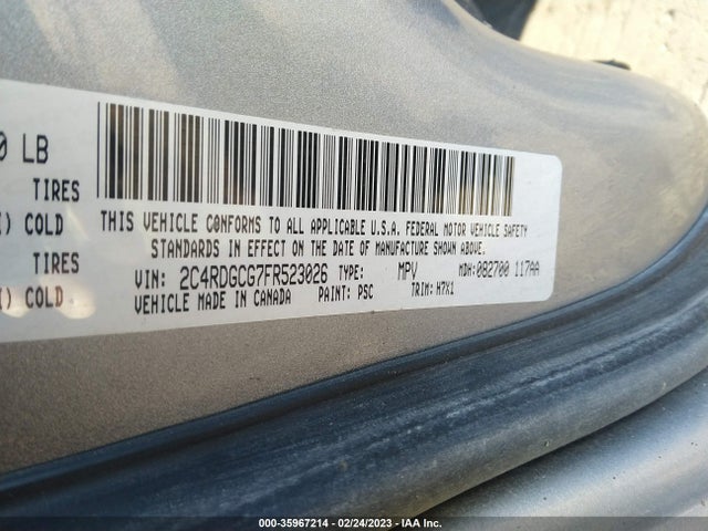 Dodge Grand Caravan Sxt 2015 2C4RDGCG7FR523026 Image 10