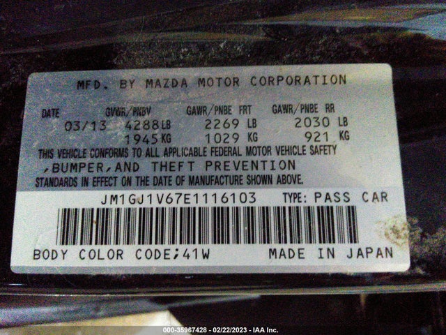 Mazda Mazda6 I Touring 2014 JM1GJ1V67E1116103 Image 10