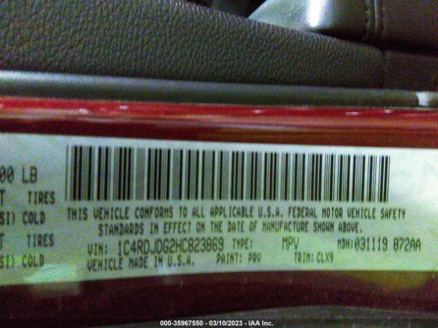 1C4RDJDG2HC823869 Dodge Durango Gt Awd