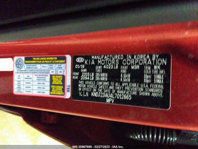 KIA SOUL S 2020 KNDJ23AU4L7012665 Image 10