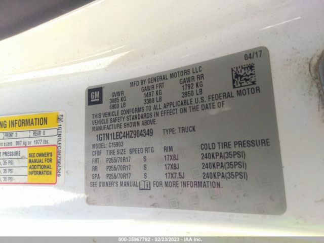 1GTN1LEC4HZ904349 GMC SIERRA 1500