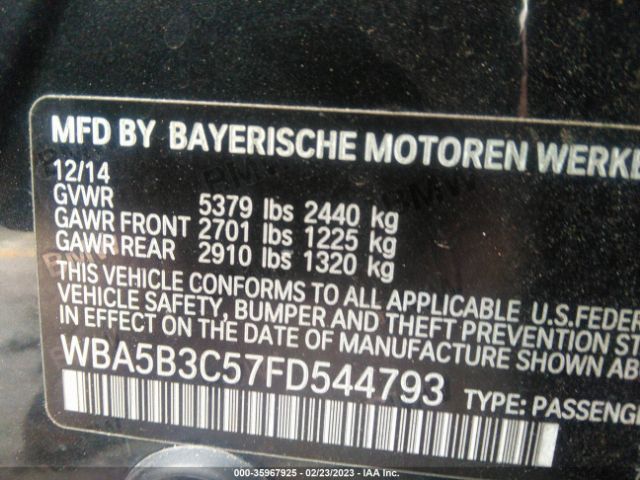 WBA5B3C57FD544793 BMW 5 Series 535i Xdrive