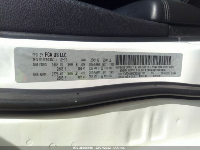 1C4RDHAG5HC762109 Dodge Durango Sxt Rwd