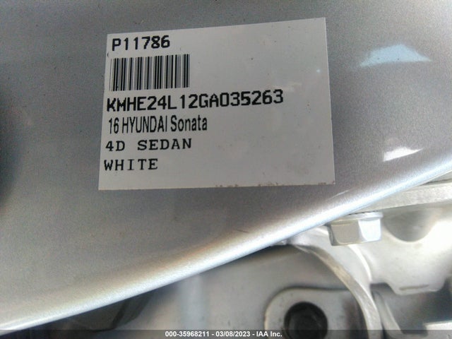 2016 HYUNDAI SONATA HYBRID SE VIN: KMHE24L12GA035263