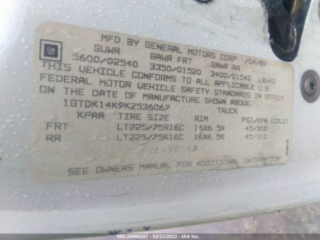 1GTDK14K9KZ536067 GMC Sierra K1500