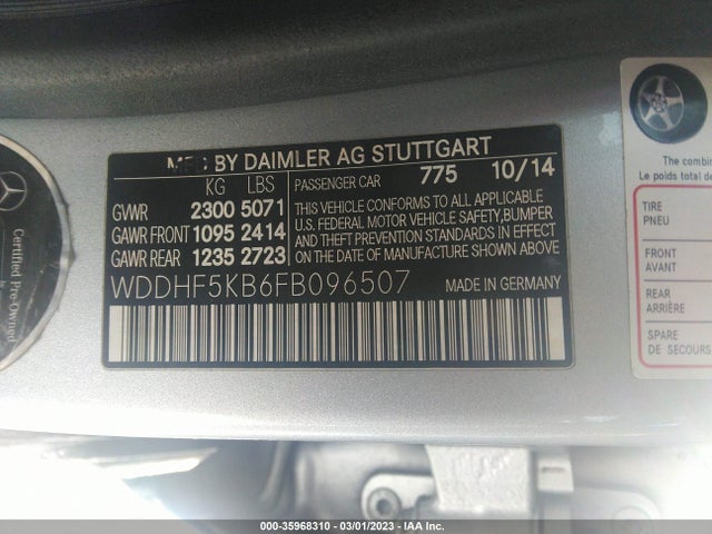 Mercedes-Benz E-Class 2015 WDDHF5KB6FB096507 Image 9
