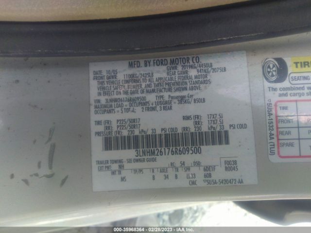 3LNHM26176R609500 Lincoln Zephyr