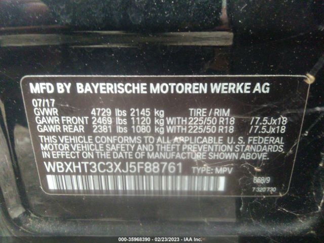 WBXHT3C3XJ5F88761 BMW X1 Xdrive28i