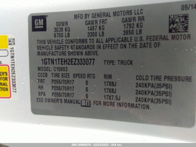 GMC SIERRA 1500 2014 1GTN1TEH2EZ333077 Image 9