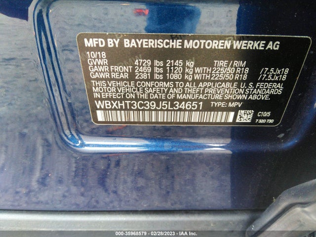 BMW X1 Xdrive28i 2018 WBXHT3C39J5L34651 Image 9